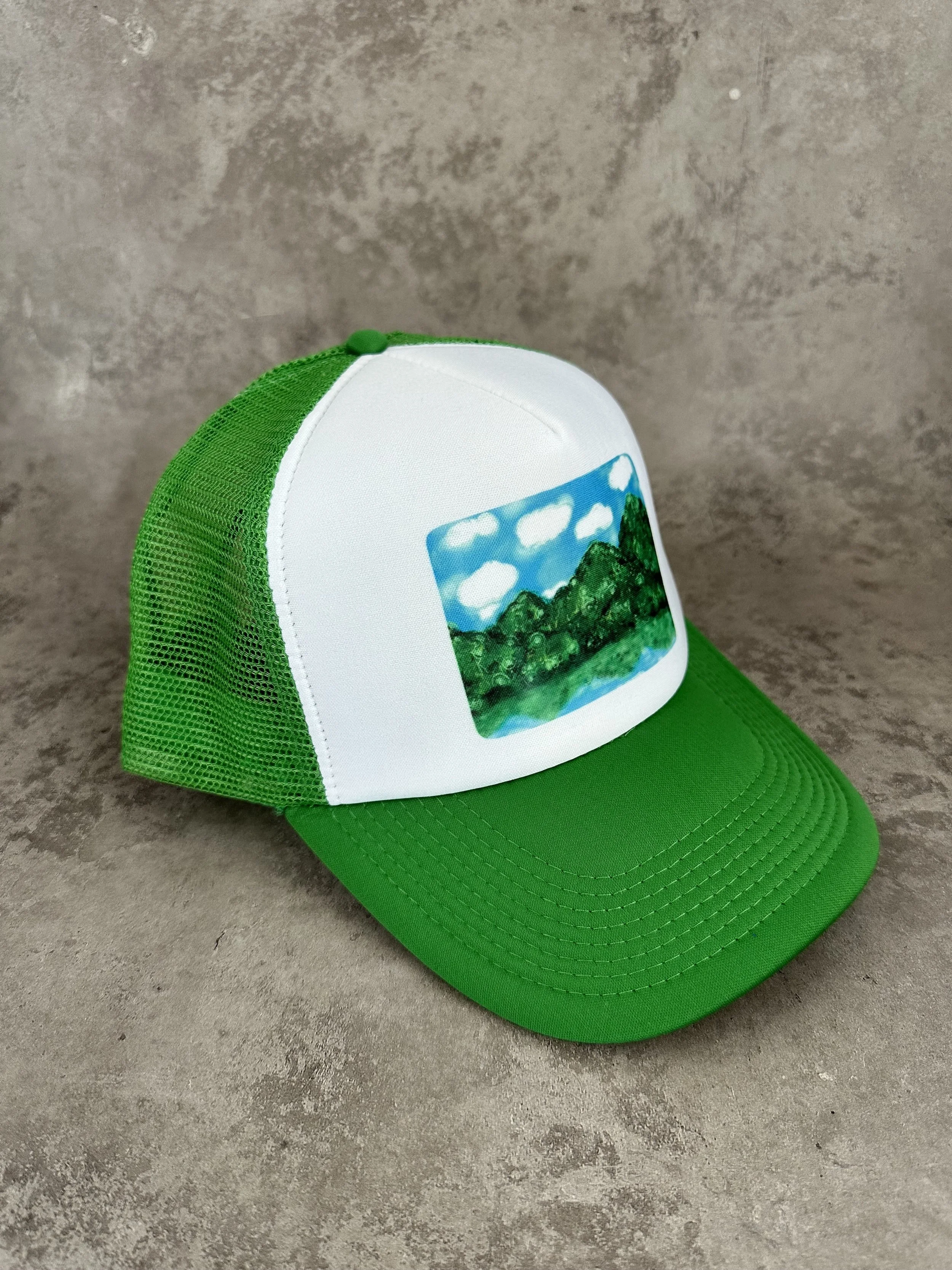 Prayer Plant Trucker Hat Lawn Green — danamade